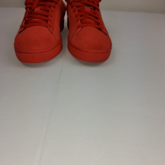 PUMA Suede Mens classic Mono Reptile High-Risk Red-Puma Sliver (8.5)  LowTop EUC - Picture 7 of 10